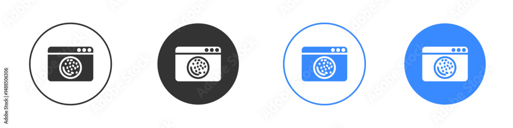 Fototapeta premium web Cookies icon editable flat vector illustration concept.