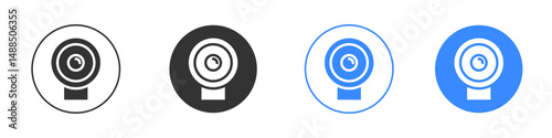 Web camera icon editable flat vector illustration concept.
