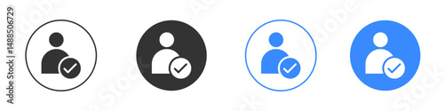 User check icon editable flat vector illustration concept.