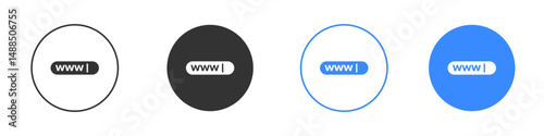 Url icon editable flat vector illustration concept.