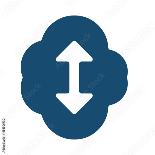 Double download icon on internet button, illustration, vector