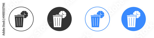 Time waste icon editable flat vector illustration concept.