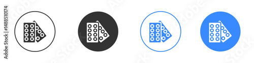 Pill blister pack icon editable flat vector illustration concept.