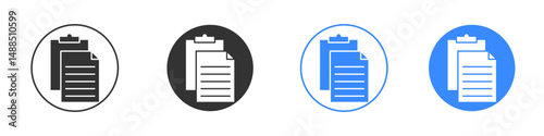 Paste icon editable flat vector illustration concept.