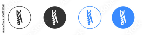 Nail clippers icon editable flat vector illustration concept.