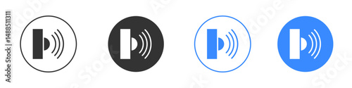 Motion sensor icon editable flat vector illustration concept.