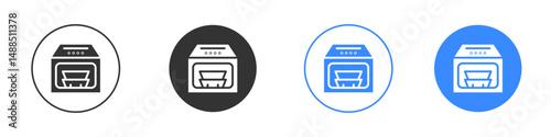 Money counting machine icon editable flat vector illustration concept.