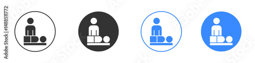 Massage icon editable flat vector illustration concept.