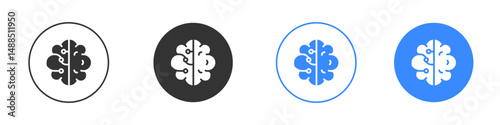 Machine learning icon editable flat vector illustration concept.