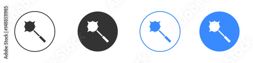 Mace icon editable flat vector illustration concept.