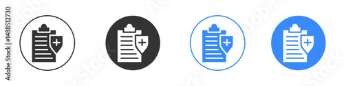 Insurance policy icon editable flat vector illustration concept.