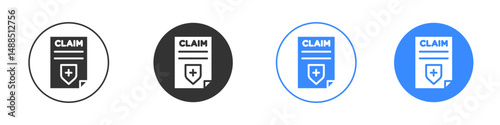Insurance Claim icon editable flat vector illustration concept.