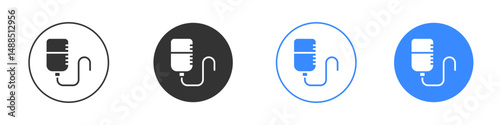 IV drip icon editable flat vector illustration concept.