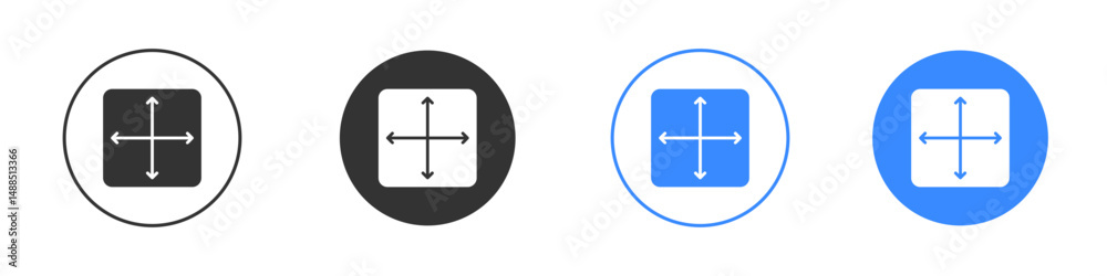 Fototapeta premium Height and width icon editable flat vector illustration concept.