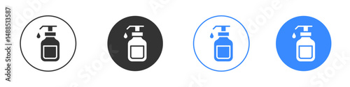 Hand sanitizer icon editable flat vector illustration concept.