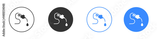 Fuel icon editable flat vector illustration concept.