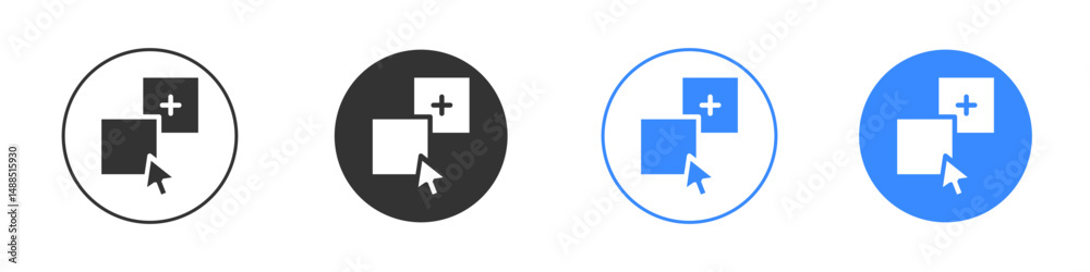 Fototapeta premium Drag and drop icon editable flat vector illustration concept.