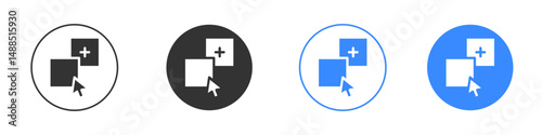 Drag and drop icon editable flat vector illustration concept.