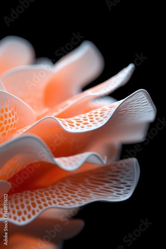 Delicate coral-inspired sculpture showcasing intricate design and color variations