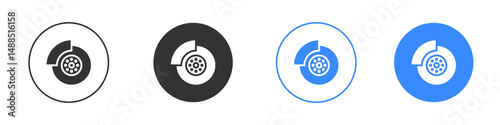 Disk brake icon editable flat vector illustration concept.