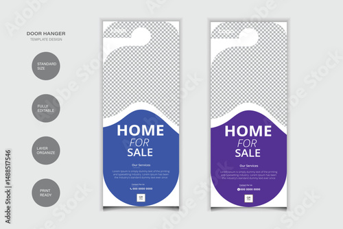 Home for Sale Door Hanger Design For Your Business 