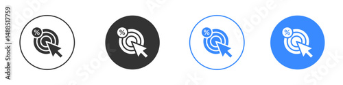 Click through rate icon editable flat vector illustration concept.