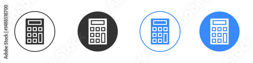 Calculator icon editable flat vector illustration concept.