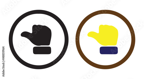 Set of thumbs up icons, like symbols, vector illustration eps 10