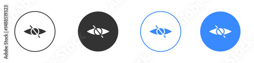 Blindness icon editable flat vector illustration concept.