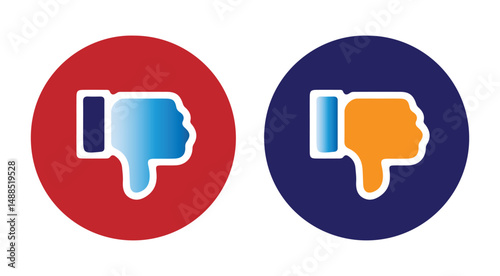 Set of thumbs up icons, like symbols, vector illustration eps 10