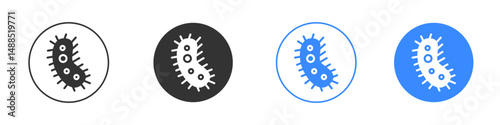 Bacteria icon editable flat vector illustration concept.