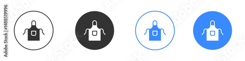Apron icon editable flat vector illustration concept.