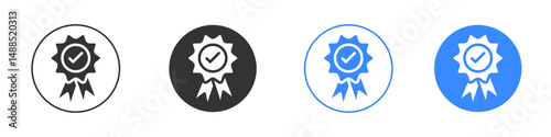 Accreditation icon editable flat vector illustration concept.