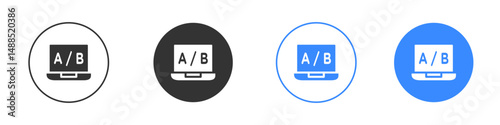 A B test icon editable flat vector illustration concept.