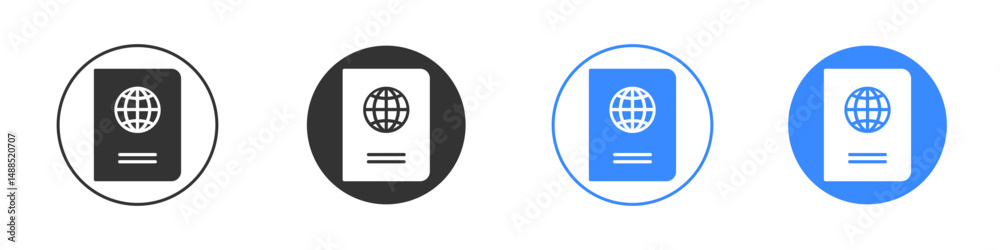 Passport icon editable flat vector illustration concept. Passport icon editable flat vector illustration concept.
