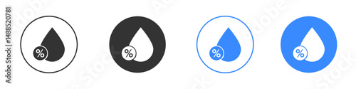 Humidity icon editable flat vector illustration concept.
