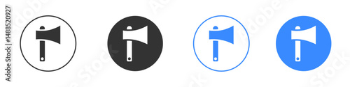 Hatchet icon editable flat vector illustration concept.