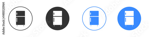 Fridge icon editable flat vector illustration concept.