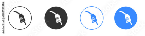 Fuel icon editable flat vector illustration concept.