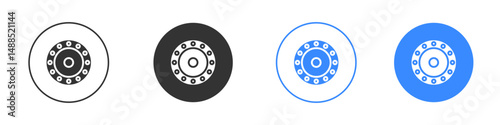 Car bearing icon editable flat vector illustration concept.