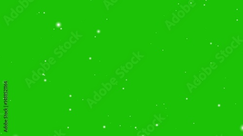 Loop snow animation and motion graphics big and small snowflakes and falling snow, snow, motion, snow motion with green background