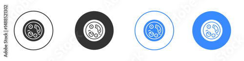 Bacteria icon editable flat vector illustration concept.