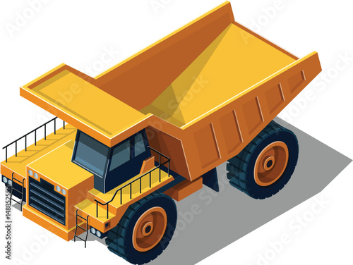 Isometric mining dump truck