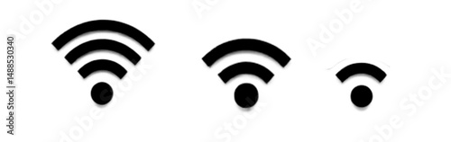 Wifi wireless internet signal flat icon for apps
