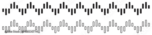 Sound Waveform Bars Pattern Abstract Design.