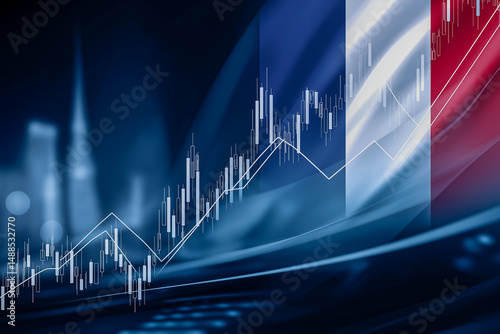 An illustration showing the rapid Economic growth in France