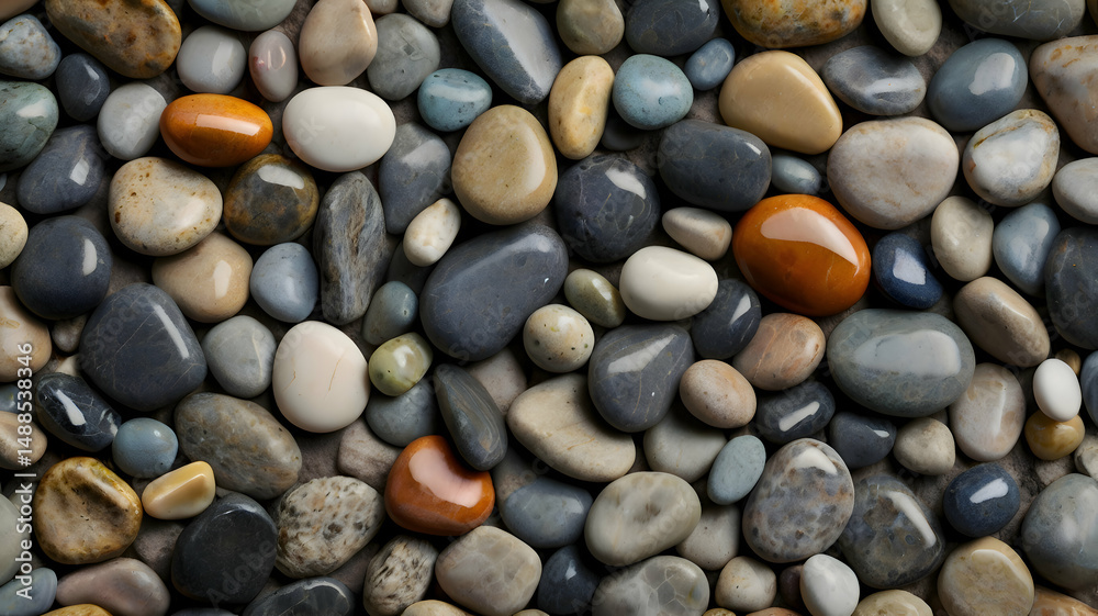 Tranquil Beach Pebbles – Relaxing Natural Texture for Creative Projects Tranquil Beach Pebbles – Relaxing Natural Texture for Creative Projects