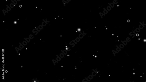 Loop snow animation and motion graphics big and small snowflakes and falling snow, snowfall