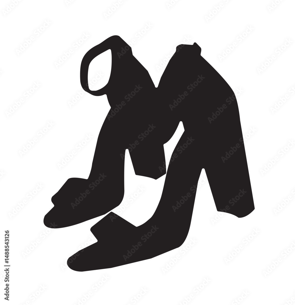 Obraz premium High heels icon, woman shoes, Women's shoe icons button, vector, sign, symbol, logo, illustration, editable stroke, flat design style isolated on white linear pictogram. EPS 10.