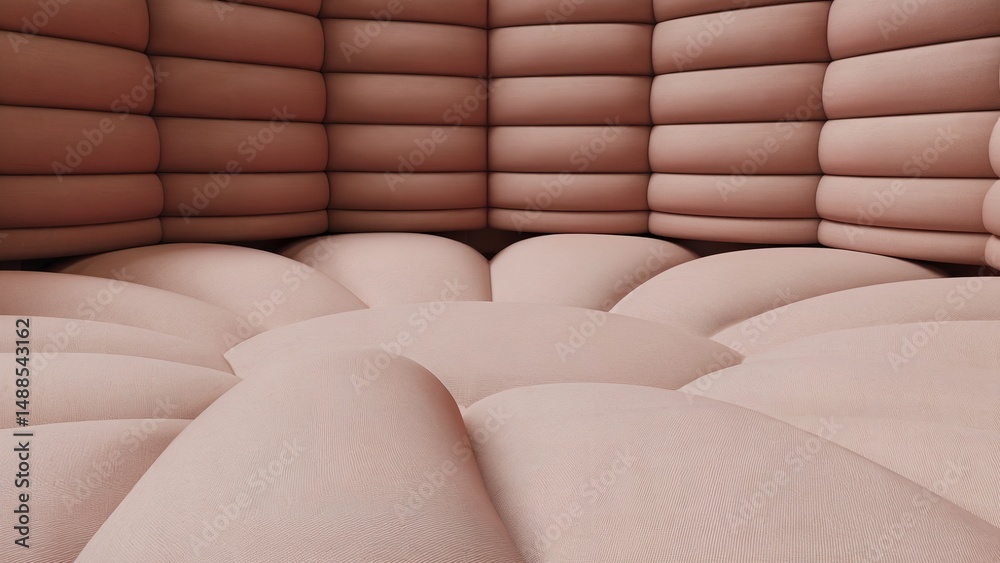 Obraz premium Padded room interior with soft textures